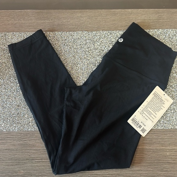 Lululemon Align Ribbed High-Rise Pant 25" Black size 8 NWT - Picture 2 of 5
